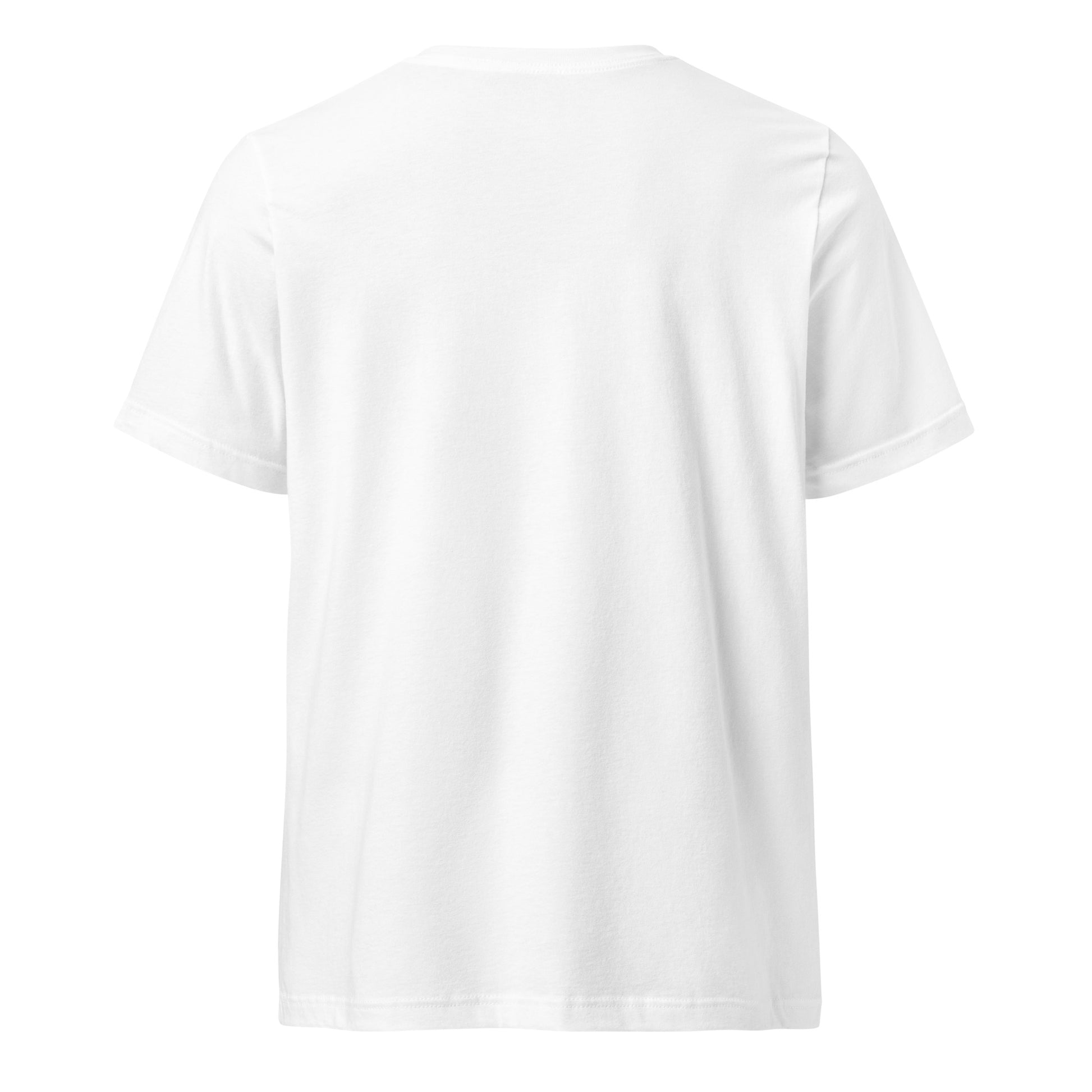 Plain white t-shirt on a white background